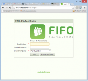 Login Fifo Módulo de Atendimento