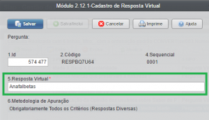 Figura 6 - Tela de inclusão/edição de Respostas Virtuais