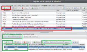 Figura 7 – Tela de Perguntas Virtuais, com Mulheres na Melhor Idade Graduadas High Tech "Qual conta de Email ?” em destaque.