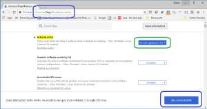 Configuração Chrome_Permissão Audio AutoPlay